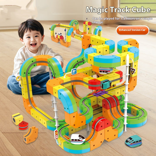 Children's Educational Track Cube Building Blocks Toys - MarktWonders 