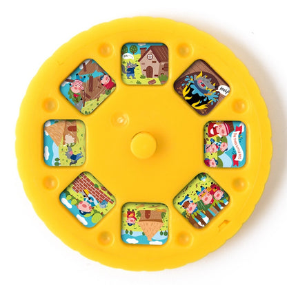 LED-Projektions-Taschenlampe mit Cartoon-Bildergeschichten-Karten (oder Scheiben), - MarktWonders 