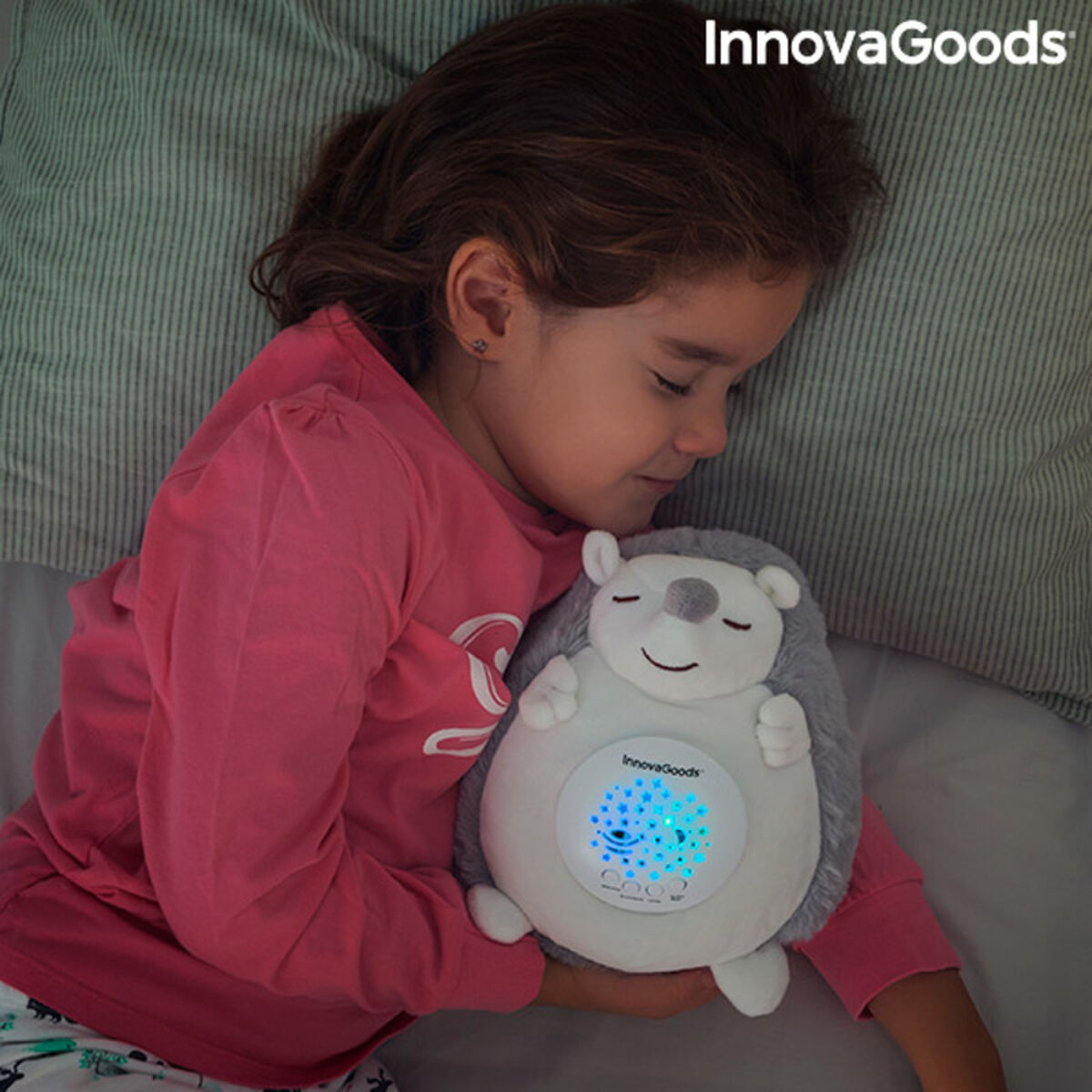 Hedgehog Soft Toy with White Noise and Nightlight Projector Spikey - MarktWonders 