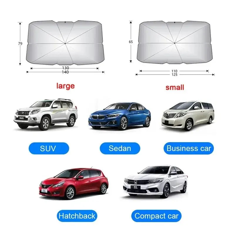Car Sunshade Umbrella Windshield Folding Front Parasol Umbrella Type - MarktWonders 