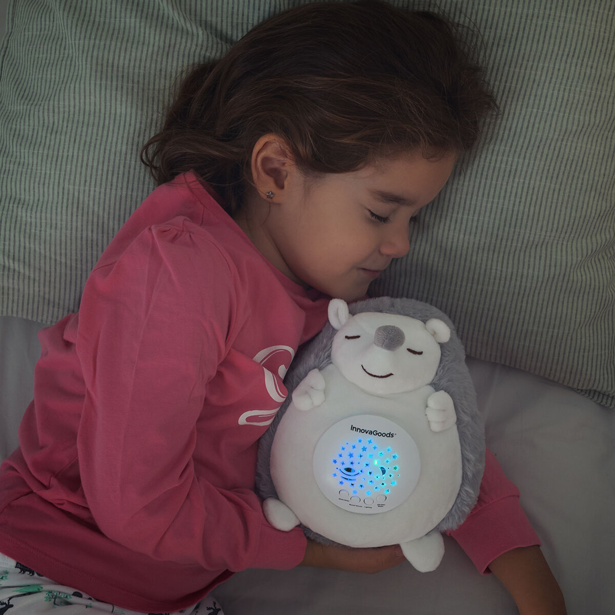 Hedgehog Soft Toy with White Noise and Nightlight Projector Spikey - MarktWonders 