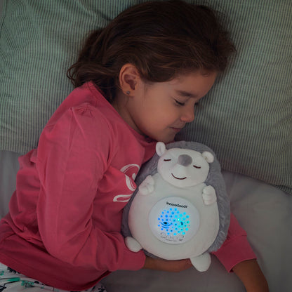 Hedgehog Soft Toy with White Noise and Nightlight Projector Spikey - MarktWonders 
