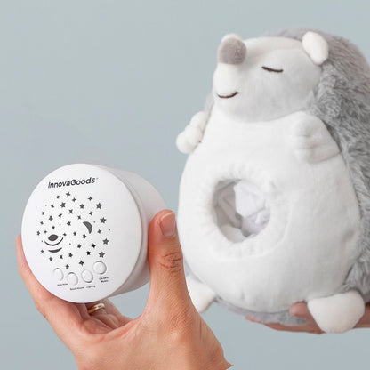 Hedgehog Soft Toy with White Noise and Nightlight Projector Spikey - MarktWonders 