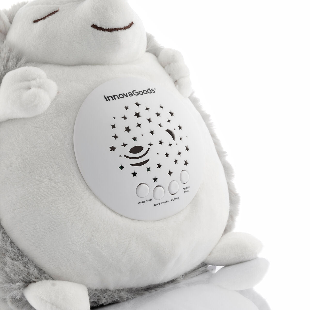 Hedgehog Soft Toy with White Noise and Nightlight Projector Spikey - MarktWonders 