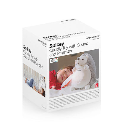 Hedgehog Soft Toy with White Noise and Nightlight Projector Spikey - MarktWonders 