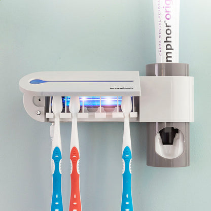 UV-Zahnbürsten-Sterilisator mit Halterung und Zahnpastaspender - MarktWonders 