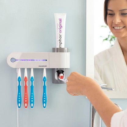 UV-Zahnbürsten-Sterilisator mit Halterung und Zahnpastaspender - MarktWonders 