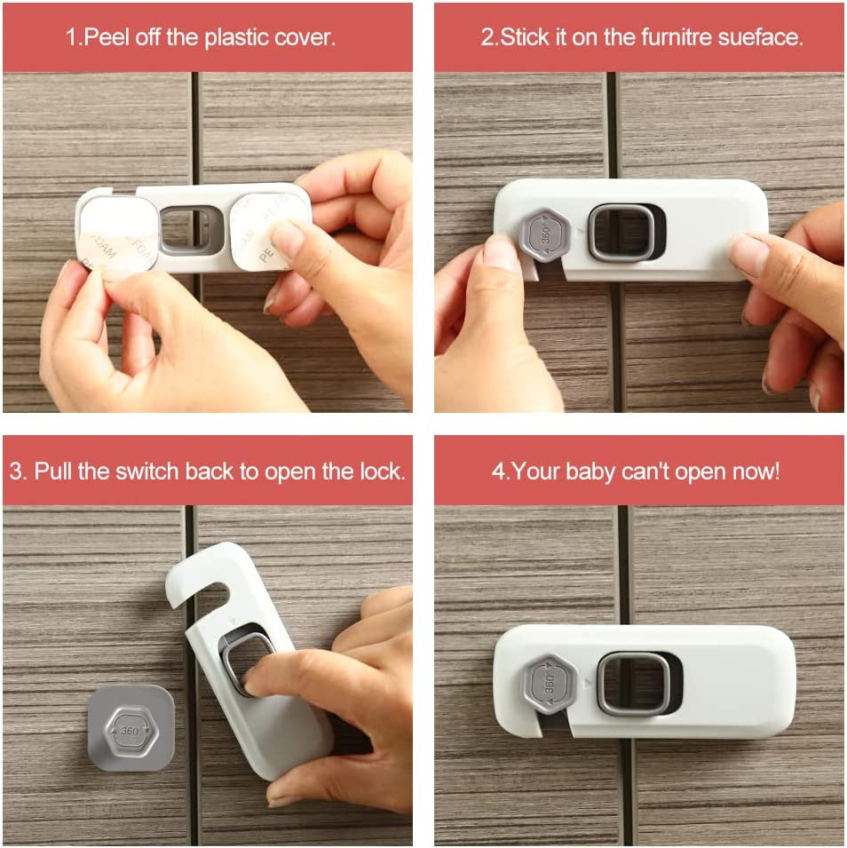 Home Refrigerator Lock Fridge Freezer Door Catch Lock Toddler Kids Child Cabinet Safety Lock For Baby Safety Child Lock - MarktWonders 