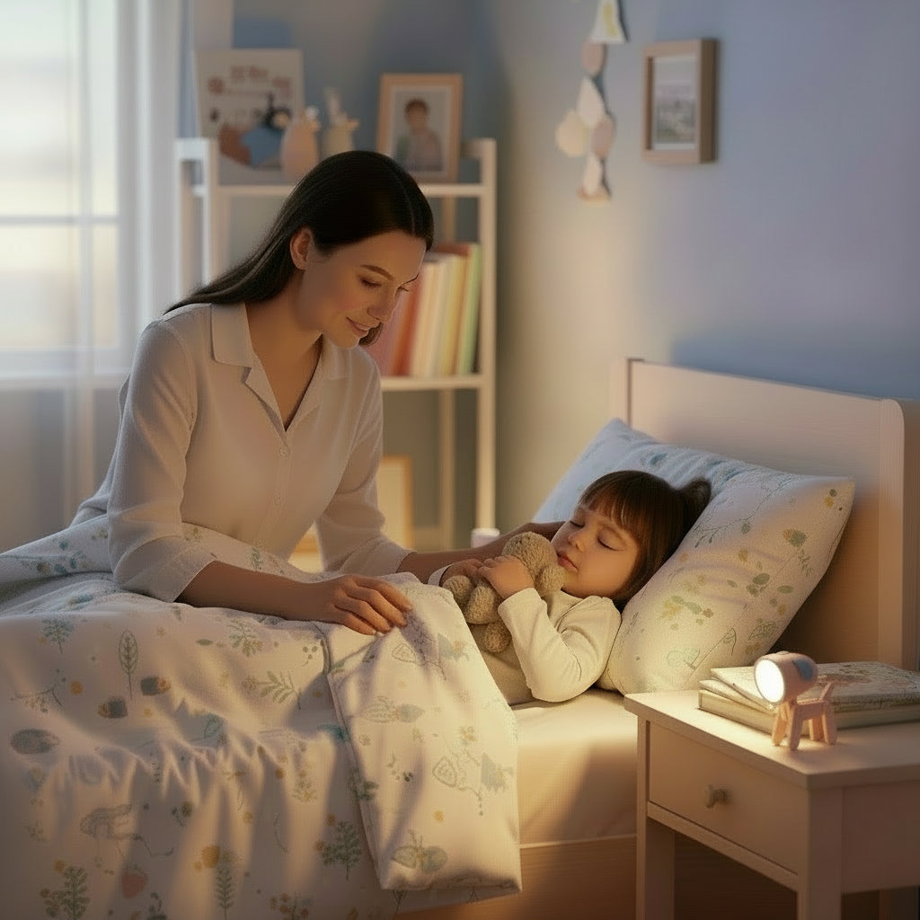 GlowBuddy Dein kleiner, leuchtender Freund fürs Bett oder den Schreibtisch comforting child at bedtime, spreading joy every day for parents and children